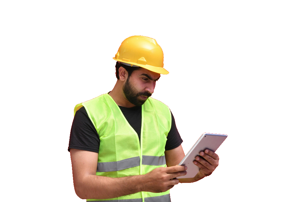 Colaborador usando o Portal SIP no tablet